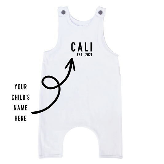 Child's Name EST YR - Baby Slouch Suit