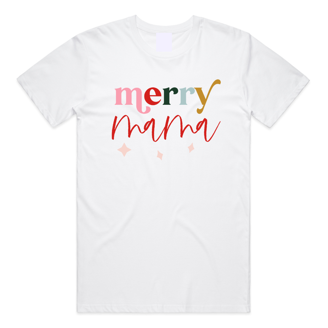 Merry Mama - Bright - Adult Christmas T Shirt