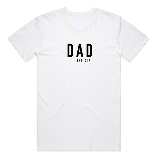 Adult - Dad Est. YR  - T Shirt